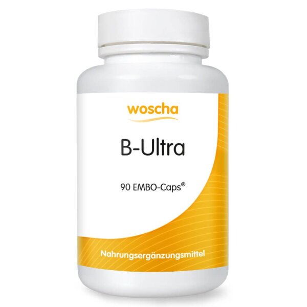 woscha B-Ultra (hochdosierter B-Komplex) 90 Embo-CAPS® (vegan) (74g)