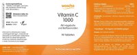 woscha Vitamin C 1000mg mit Hagebutte und Bioflavonoide 90 Tabletten (144g) (vegan)