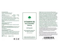 G&G Vitamins B3 NICOTINAMIDE 500mg 120 veg. Kapseln (72g) (vegan)