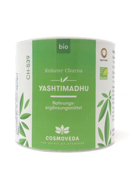 Cosmoveda BIO Yashtimadhu Churna (Süßholz Wurzelpulver) 100g Dose (vegan)