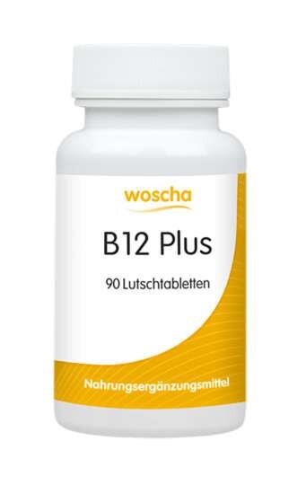 woscha B12 plus (Methyl+Adenosylcobalamin) 90 Lutschtabletten (47g) (vegan)