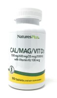 Natures Plus Cal/Mag/Vit. D3 with Vitamin K2 90 Tabletten