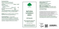 G&G Vitamins Vitamin E Natural 400IU 120 veg. Kapseln (44,2g) (Vegan)