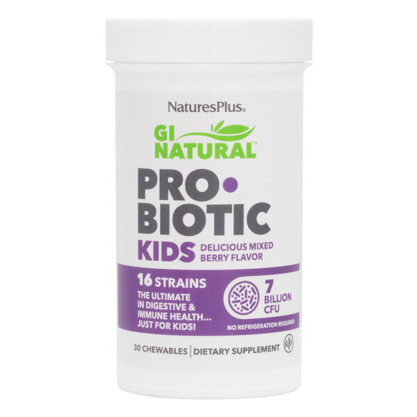 Natures Plus GI Natural Pro•Biotic Kids (speziell für Kinder) 30 Lutschtabletten