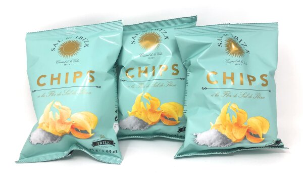 (3er Set) Sal de Ibiza Chips a la Flor de Sal de Ibiza 3x45g Beutel = 135g