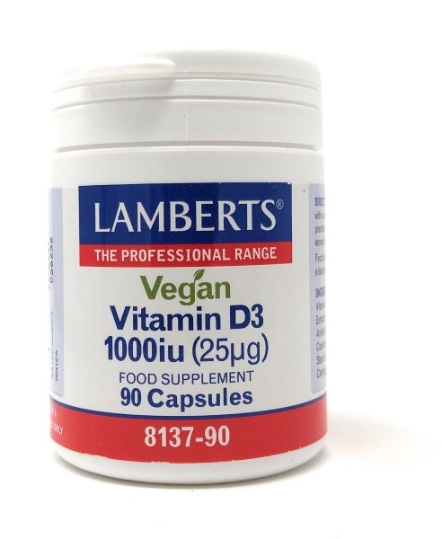Lamberts Vegan Vitamin D 1000 IU (25mcg) 90 veg. Softgels (vegan)