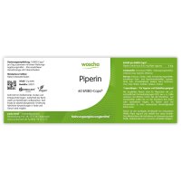 woscha Piperin (Schwarzpfeffer) 60 Embo-Caps (12g)(Vegan)