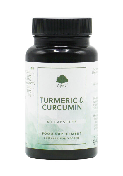G&G Vitamins Turmeric & Curcumin (Gelbwurz / Kurkumin) 60 veg. Kapseln (33,3g) (vegan)