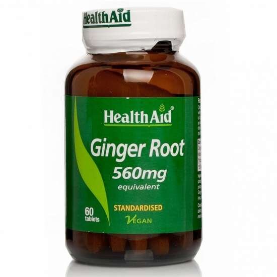 HealthAid Ginger Root 560mg (Ingwer) 60 Tabletten (vegan)