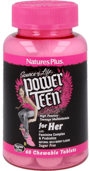 Natures Plus Source of Life Power Teen for Her 60 LutschTabletten (vegan)