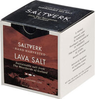 Saltverk Salz Island Lava - Meeersalzflocken mit Aktivkohle gefärbt 125g  Box