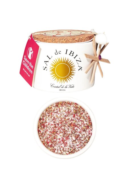 Sal de Ibiza Fleur de Sel Mar Blau mit Ajo Negro Bio Special Edition im Steintopf 140g