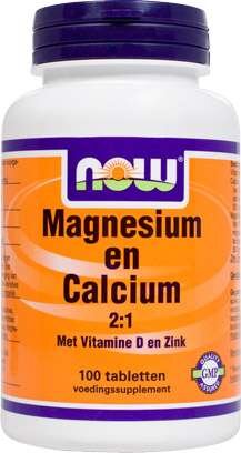 NOW Foods MAGNESIUM en CALCIUM 2-1 100 Tabletten