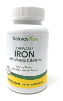 Natures Plus Chewable Iron w/Vitamin C & Herbs (27mg...