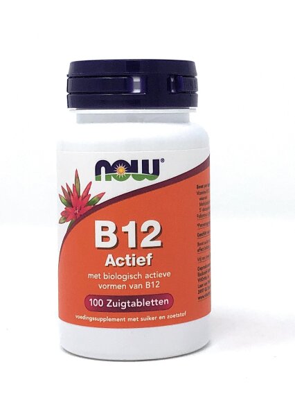 NOW Foods B12 Actief [Methyl- & Adenosylcobalamin] 100 Lutschtabletten (65g) (vegan)