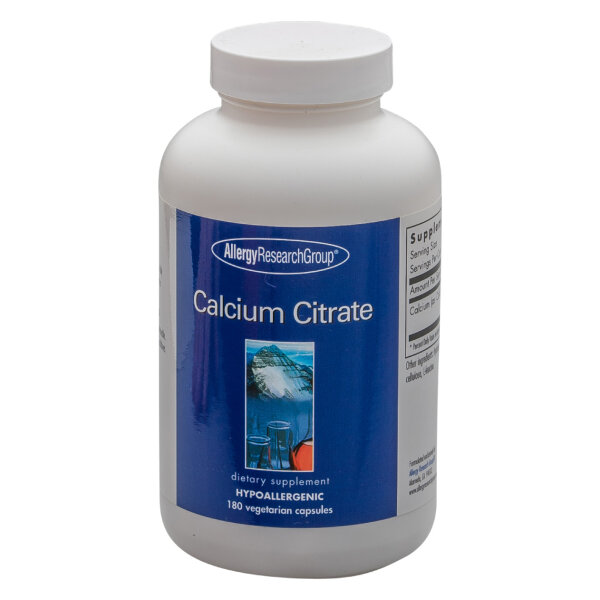 Allergy Research Group Calcium Citrate (Calciumcitrat) 150mg 180 veg. Kapseln (165g)