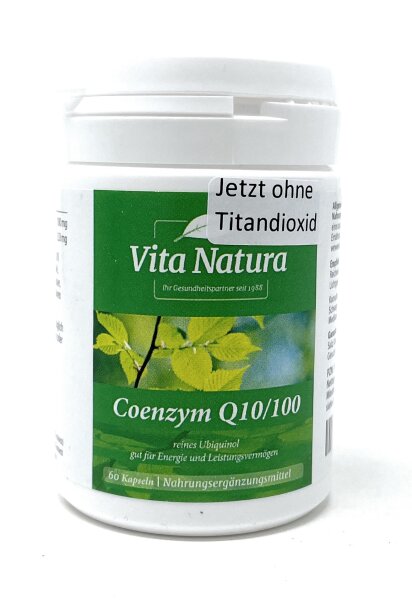 VitaNaturaBV Netherlands CoEnzym Q10 100mg 60 Softgels