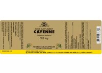 Solgar Cayenne 520mg 100 veg. Kaspsel (vegan)