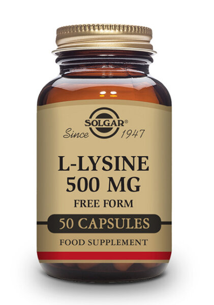 Solgar L-Lysine / L-Lysin 500mg (Free Form) 50 veg. Kapseln (vegan)