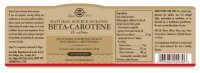 Solgar Natural Oceanic Beta Carotene [Beta-Carotin] 60...