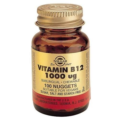 Solgar Vitamin B12 Nuggets 1000mcg 100 nuggets (vegan)