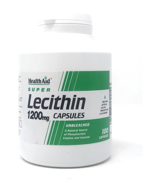 HealthAid Lecithin 1200mg (unbleached) 100 Softgels