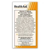 HealthAid Vitamin C 500mg Chewable (Orange Flavour) 100 Kautabletten