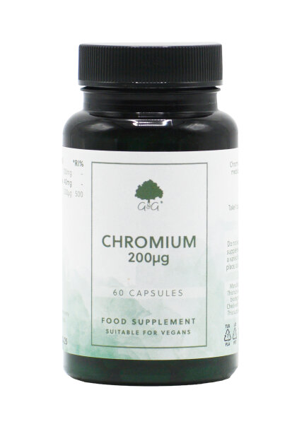 G&G Vitamins Chromium Picolinate [Chrom] 200mcg 60 veg. Kapseln (8,4g)(vegan)