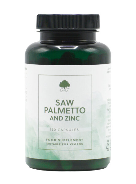 G&G Vitamins Saw Palmetto & Zinc (Sägepalme & Zink) 120 veg. Kapseln (vegan)