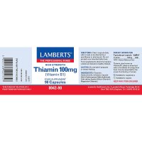 Lamberts Thiamin 100mg (Vitamin B1) 90 veg. Kapseln LB