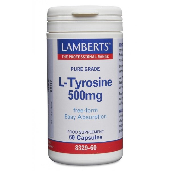 Lamberts Healthcare Pure Grade L-Tyrosine 500mg 60 Kapseln