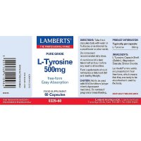 Lamberts Healthcare Pure Grade L-Tyrosine 500mg 60 Kapseln