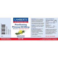 Lamberts  Pure Evening Primrose Oil [Nachtkerzenöl] 500mg (50mg GLA) 180 Kapseln