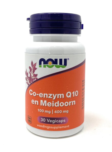 NOW Foods Coenzym Q-10 en Meidoorn [Weißdorn] 100mg | 400mg 30 veg. Kapseln