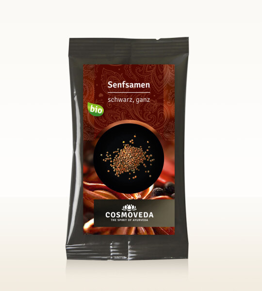 Cosmoveda Senfsaat ganz schwarz, 25 g