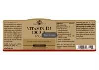 Solgar Vitamin D 25mcg (1000 IU) 100 Softgels