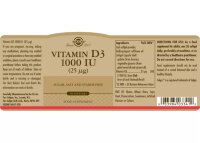 Solgar Vitamin D 25mcg (1000 IU) 250 Softgels