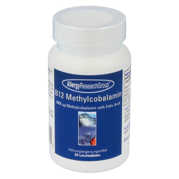 Allergy Research Group B12 (Methylcobalamin) 3000mcg 50 veg. Lutschtabletten