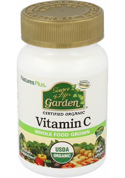 Natures Plus Source of Life Garden Vitamin C Bio-zertifiziert 60 veg. Kapseln (vegan)
