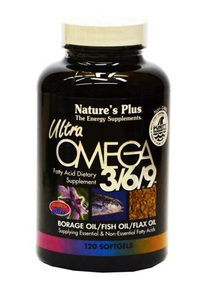 Natures Plus Ultra Omega 3/6/9® (Fettsäuren) 120 Softgels (195,7g)
