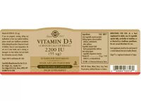 Solgar Vitamin D3 55mcg (2210 IE) 50 veg. Kapseln